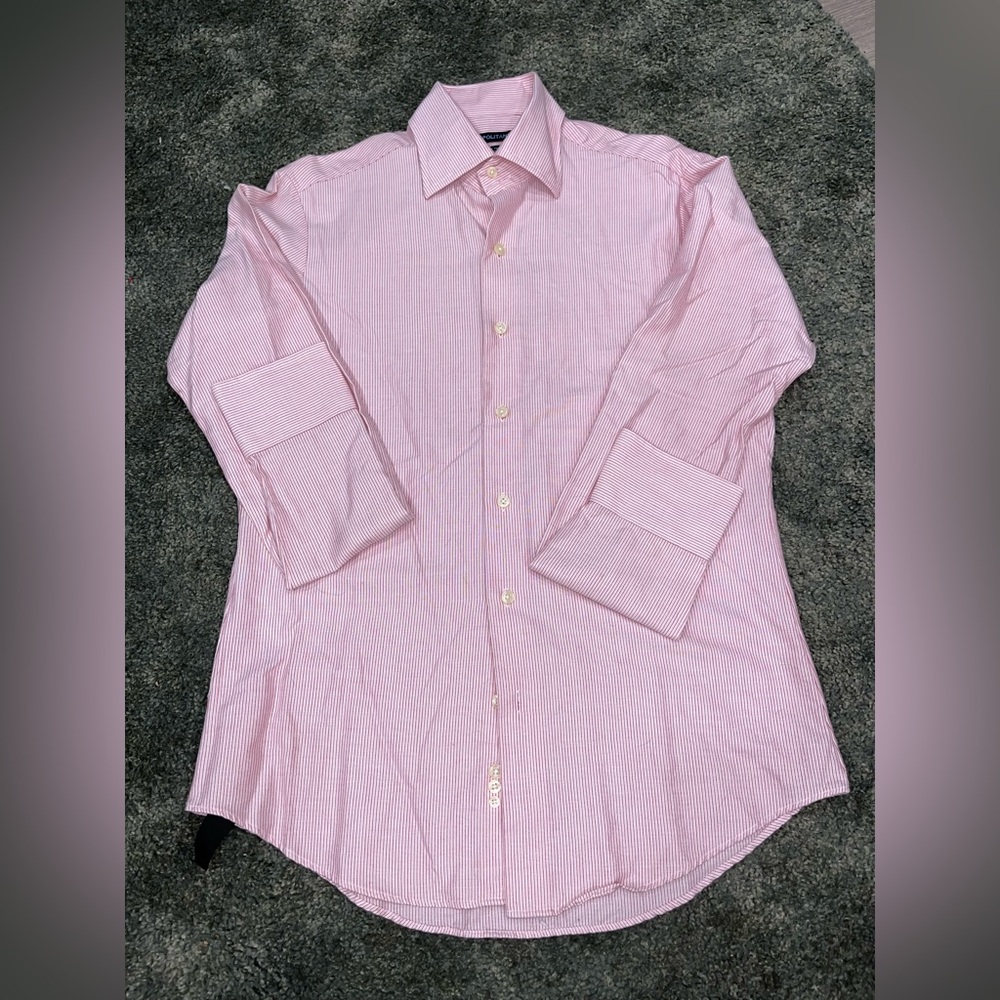 Metropolitan View Men's Pink Striped Shirt